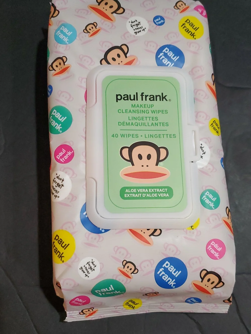Paul Frank aloe vera extract makeup cleansing wipes 80 count brand new